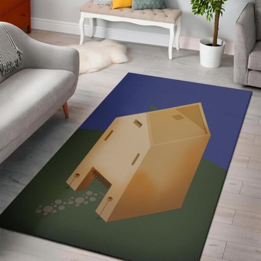 Minecraft Isometric Safehouse Rug  Custom Size And Printing