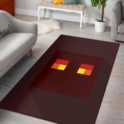 Minecraft Magma Cube Head Rug  Custom Size And Printing