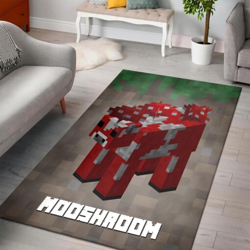 Minecraft Mooshroom Rug  Custom Size And Printing