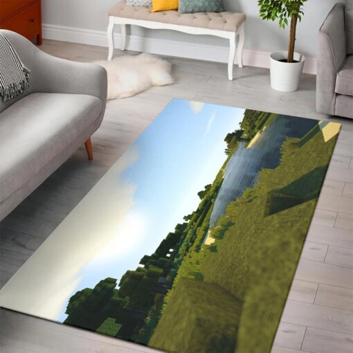 Minecraft Nature Rug  Custom Size And Printing