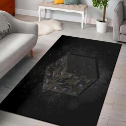 Minecraft Obsidian Ore Rug  Custom Size And Printing