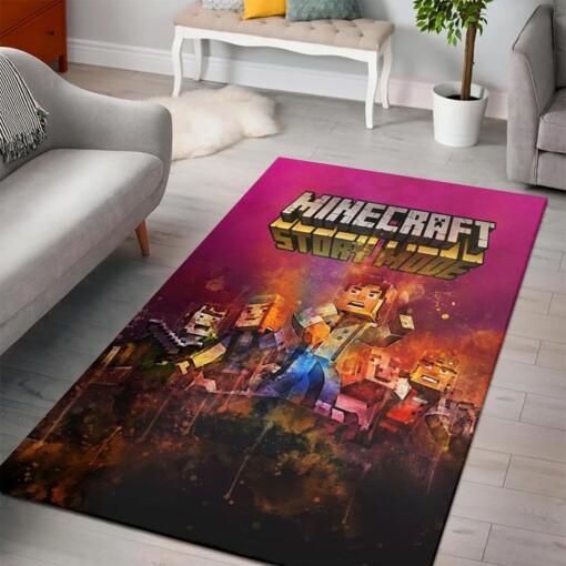 Minecraft Painting Rug  Custom Size And Printing