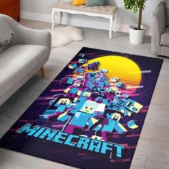 Minecraft Retro Rug  Custom Size And Printing