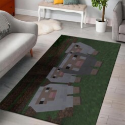 Minecraft Sheep Flock Rug  Custom Size And Printing