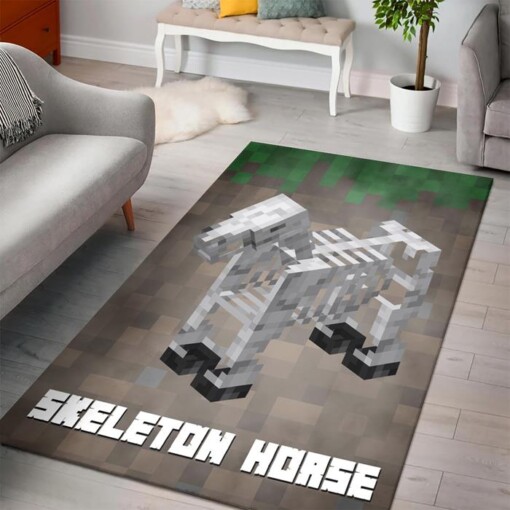 Minecraft Skeleton Horse Rug  Custom Size And Printing