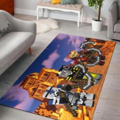 Minecraft Trio Server Rug  Custom Size And Printing