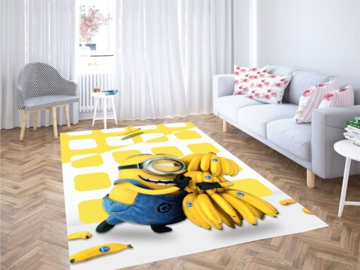 Minion And Banana Living Room Modern Carpet Rug