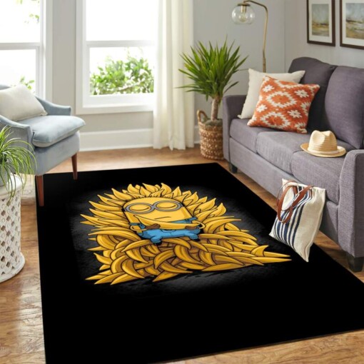 Minion King Of Banana Carpet Floor Area Rug