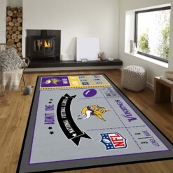 Minnesota Vikings Sport Rug  Custom Size And Printing