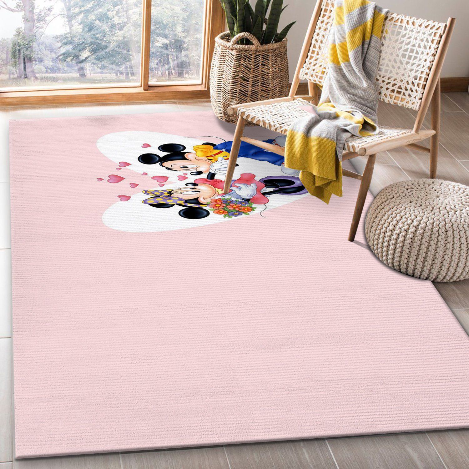 Minnie Mouse Area Rug Custom Size And Printing