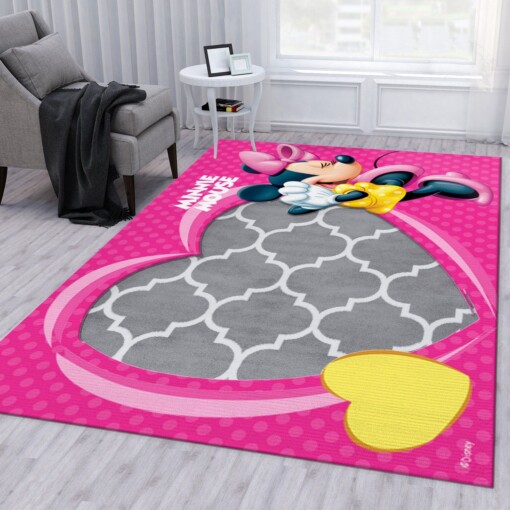 Minnie Mouse Bathroom Rug  Custom Size And Printing