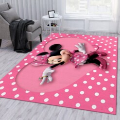 Minnie Mouse Disney Rug  Custom Size And Printing