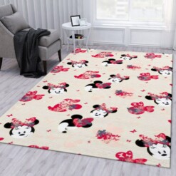 Minnie Mouse Head Rug  Custom Size And Printing