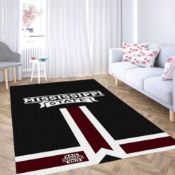 Mississippi State Bulldogs Baseball Carpet Rug