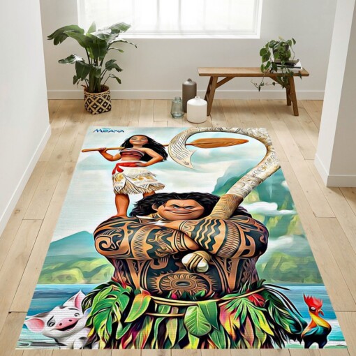 Moana Pose Rug  Custom Size And Printing