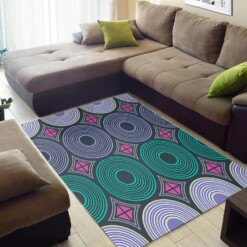 Modern African American Graphic Themed Ethnic Seamless Pattern Large Living Room Rug
