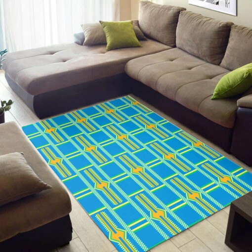 Modern African American Retro Black History Month Afrocentric Art Design Floor Room Rug