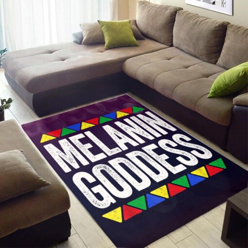 Modern African Beautiful Natural Hair Melanin Goddess Style Carpet Inspired Living Room Rug