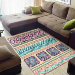 Modern African Colorful Seamless Pattern Themed Carpet Inspired Living Room Rug