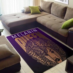 Modern African Cute American Black Girl Vintage Melanin Queen Large Inspired Living Room Rug