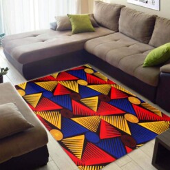 Modern African Retro Afrocentric Ethnic Seamless Pattern Large House Rug