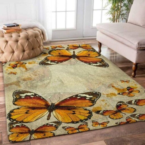 Monarch Butterfly Rectangle Rug