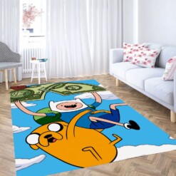 Money Finn And Jack Adventure Time Carpet Rug