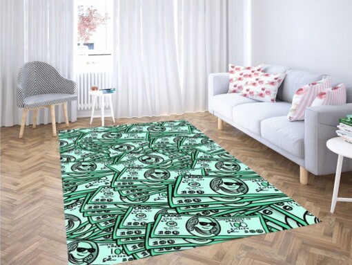 Money Wallpaper Iphone Cartoon Living Room Modern Carpet Rug
