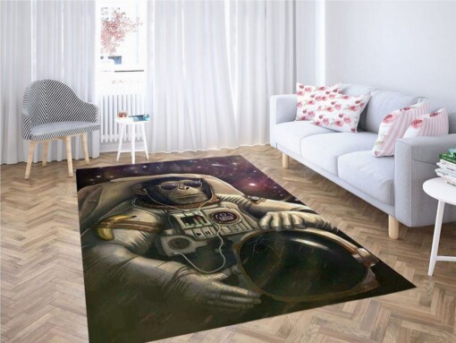 Monkey Space Farer Living Room Modern Carpet Rug