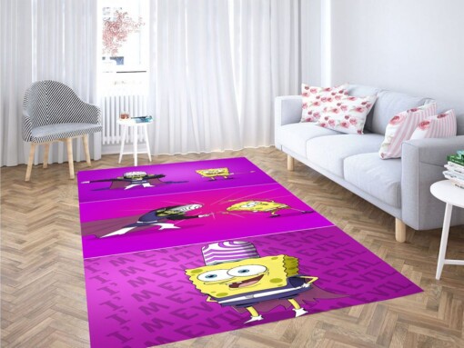 Monkeyspongeboob Wallpaper Living Room Modern Carpet Rug