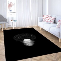 Monochrom Black Living Room Modern Carpet Rug