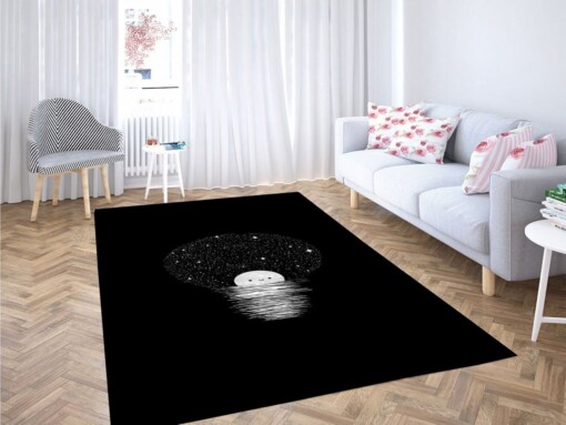 Monochrom Black Living Room Modern Carpet Rug