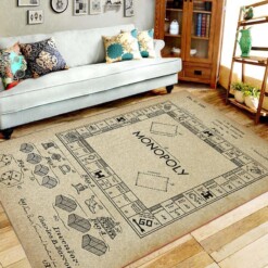 Monopoly Board Games Area Rug