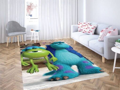 Monsters And Mike University Wallpaper Living Room Modern Carpet Rug