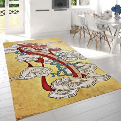 Mulan Dragon Rug  Custom Size And Printing