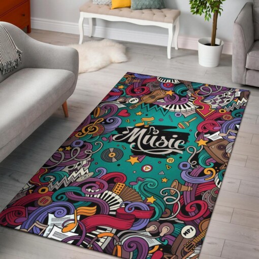 Music Art Area Rug