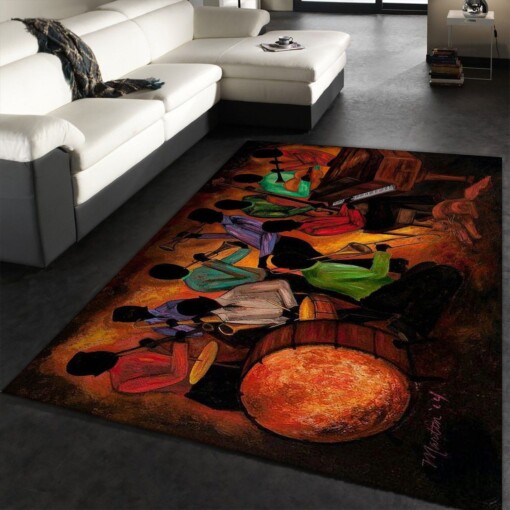 Music Band Rug  Custom Size And Printing