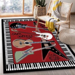 Music Guitar Rug  Custom Size And Printing