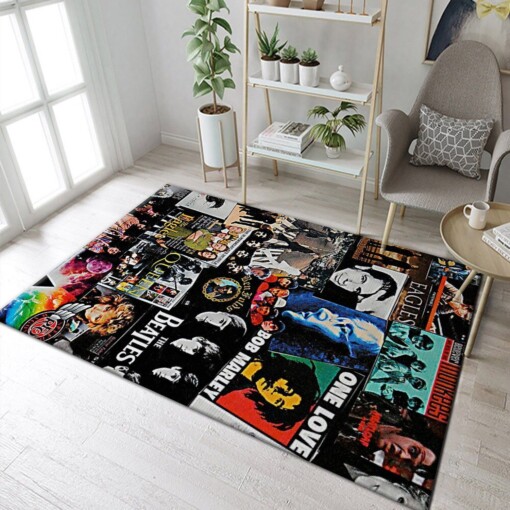 Music Of All Time Rug  Custom Size And Printing