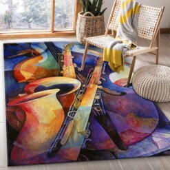 Musical Instrument Rug  Custom Size And Printing