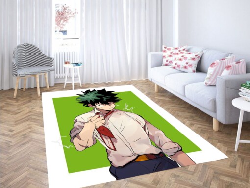 My Hero Academia Izuku Green Carpet Rug