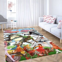 My Neighbor Totoro And Ghibli Living Room Modern Carpet Rug