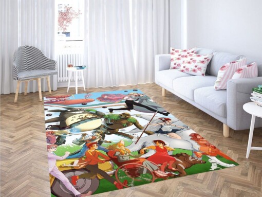 My Neighbor Totoro And Ghibli Living Room Modern Carpet Rug