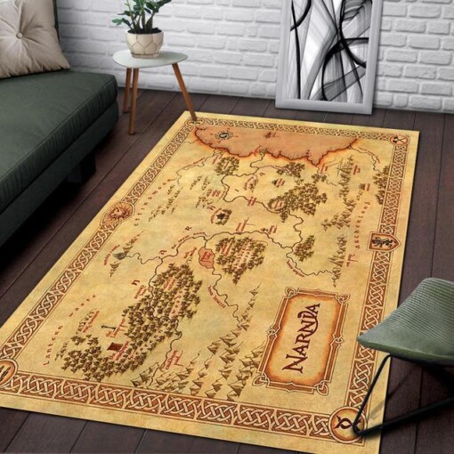 Narnia Vintage Style Map Area Rug