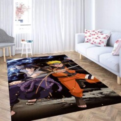 Naruto And Sasuke Wallpapers Carpet Rug