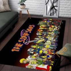 Naruto As The Simpsons Area Rug