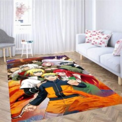 Naruto Fanart With All Characters Carpet Rug