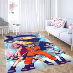 Naruto Sasuke Sakura Wallpaper Living Room Modern Carpet Rug
