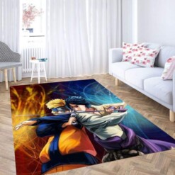 Naruto Vs Saske Carpet Rug