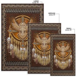 Native American Owl Mandala Rug